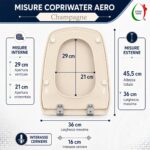 Copriwater Aero Ideal Standard Originale Termoindurente Champagne - immagine 2