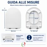 Copriwater Nolita Kerasan termoindurente avvolgente bianco Soft Close - immagine 2