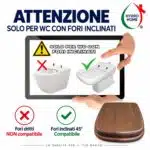Copriwater Conca Ideal Standard compatibile legno massello noce - immagine 3