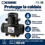 ESBE VTC511 Valvola Anticondensa 55°C DN25 Rp 1” Kvs 9 per Caldaie a Combustibile Solido – 51020200 - immagine 6
